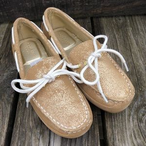 - Cole Haan Gold Leather Moccasins SZ 3! NEW!